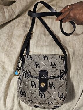 Dooney & Bourke Beige Crossbody with Black Trim